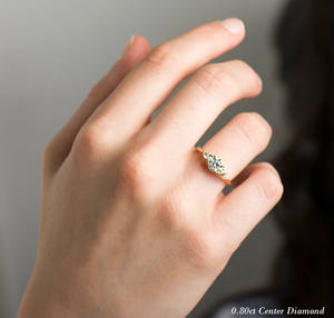 Anillos de compromiso de plata esterlina 925 hechos a mano con tres diamantes creados en laboratorio, regalo de boda, producto a granel - Product Image 4