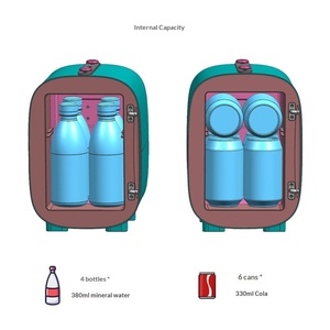 Nouveau mini-réfrigérateur <span class=keywords><strong>silencieux</strong></span> 4L multicolore pour voiture et dortoir, double usage, faible consommation, refroidissement semi-conducteur, vente en gros - Product Image 4