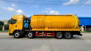 Camion de dragage à jet combiné Yuchai 500HP, réservoir d'eaux usées de 33m³ sur châssis Liuzhou pour le nettoyage des canalisations municipales et le dragage des boues de rivière - Product Image 3