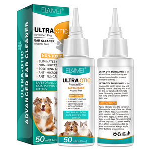 ELAIMEI <span class=keywords><strong>Nettoyant</strong></span> <span class=keywords><strong>Auriculaire</strong></span> Ultra-<span class=keywords><strong>Otic</strong></span> pour Animaux de Compagnie Infections Auriculaires Lavage de la Saleté et des Débris Élimination des Odeurs Auriculaires - Product Image 2
