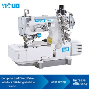 Máquina de Coser Computarizada de Triple Aguja y Cinco Hilos YS-500D, de Puntada Interlock y Lock Stitch, de Cama Plana, Nueva, con Motor de Accionamiento Directo - Product Image 2