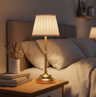 Lampe de table LED moderne Wolongmountain pour mariage, ampoule E14, capacité de batterie personnalisable, design simple, commande tactile, intensité réglable