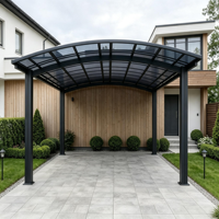 Auvent de terrasse en alliage d'aluminium, résistant aux fortes charges de neige, toit en polycarbonate, abri extérieur imperméable, auvent de jardin 4 saisons