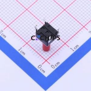 TL1105DF250Q Tactile Switch Through hole Component (THT)-4P,6x6mm Switch Single Pole Single Throw Round Button 2.5N Through Hole - Product Image 2