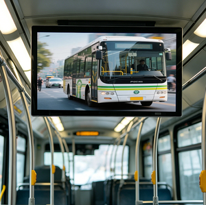Moniteur de bus OEM à bas prix, écran publicitaire HD 22 <span class=keywords><strong>pouces</strong></span>, <span class=keywords><strong>TV</strong></span> de toit rabattable Android pour bus touristique urbain - Product Image 1