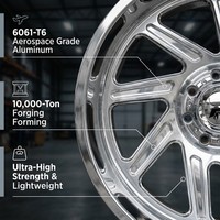 Jantes forgées doubles pour camionnettes 16-22 pouces, chromées polies, jantes en alliage 4x4 tout-terrain pour pick-up, jantes concaves en billette à motif tourbillon