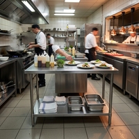 Table de travail en acier inoxydable sur mesure, équipement de cuisine, table de travail en acier inoxydable pour cuisine