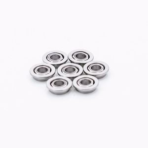 F63800ZZ Flanged <b>Micro</b> Bearing 10x19x7mm Long Life Steel Cage 2RS Sealed Chrome Steel - Product Image 6