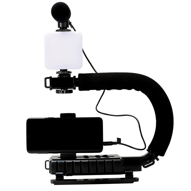 Smartphone Vlog Microphone Light Kit/Video Kit/Blogger Kit for Smartphone and Cameras for YouTube Starter Kit or iPhone Vlogging