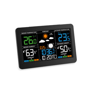 สถานีอากาศอเนกประสงค์พร้อมหน้าจอ VA จอ LCD ขนาดใหญ่ในร่ม/กลางแจ้งแสดงอุณหภูมิและความชื้นความสะดวกสบาย - Product Image 3