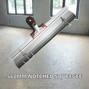 Raclette crantée en acier OEM 560 mm pour époxy et <span class=keywords><strong>ciment</strong></span>, outil de nivellement de sol autolissant, vente en gros, DIY - Product Image 2
