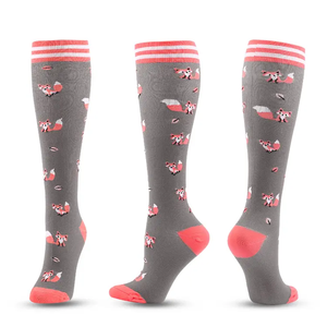 Chaussettes de compression personnalisées pour femmes, longueur mollet, classe 1, <span class=keywords><strong>nylon</strong></span> 15-20 mmHg, coton, hauteur genou, soutien décontracté, course à pied, infirmières - Product Image 5