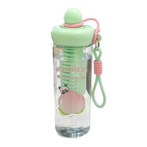 Nouveau dessin animé conception grande capacité verres en plastique résistant aux hautes températures lanière Tube d'aspiration étudiant tasse à eau extérieure - Product Image 5