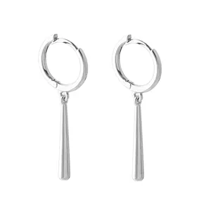 New arrival 925 sterling silver long stick drop earring newest special design cartilage hoop earring for women fashion jewelry