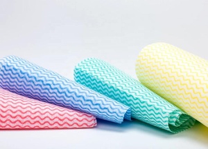 Paño de Limpieza Desechable Económico de Tela No Tejida Spunlace, Multicolor Azul/Rosa/Amarillo/Verde, Toalla de Cocina para el Hogar - Product Image 3