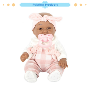 Dollri – poupée noire en ligne 2022 Offres Spéciales, jouet en caoutchouc vinyle africain de <span class=keywords><strong>12</strong></span> pouces avec sucette - Product Image 3