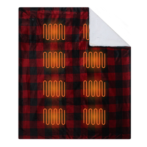 Eco-friendly Electric Quilted Throw <strong>Blanket</strong> with Heating Wire and Sherpa Fleece USB Powered Customizable for Winter Use - Product Image 1