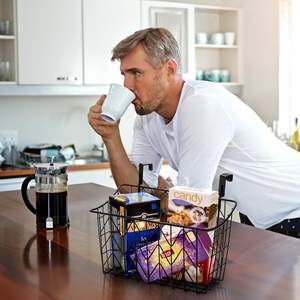 Organizador Metálico Oniya para Colgar Sobre la Puerta del Gabinete, <span class=keywords><strong>Cesta</strong></span> de Almacenamiento Colgante de Pared, <span class=keywords><strong>Cesta</strong></span> de Alambre para Organización del Fregadero de la Cocina - Product Image 6