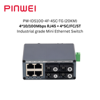 Switch Jaringan Industri Mini 10/100Mbps Gigabit 1-8 Port dengan Port Serat SC/FC/ST/SFP, Switch Ethernet Ringkas untuk Pemasangan DIN-Rail