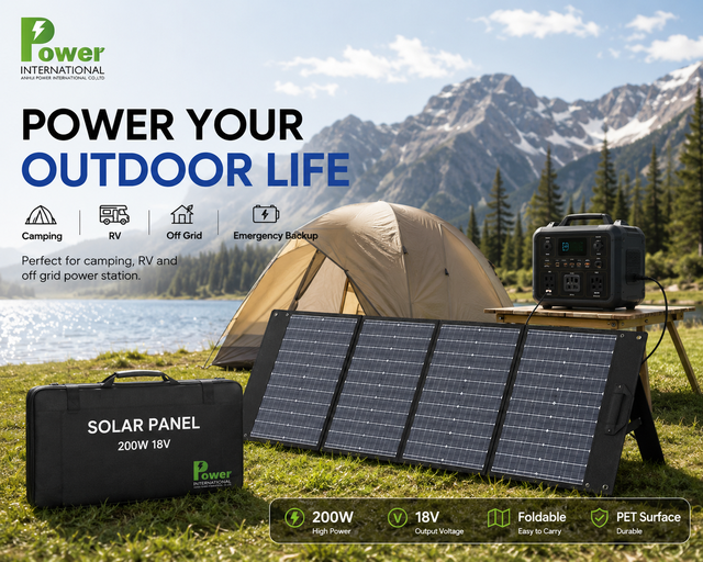 200W 18V Portable Foldable Solar Panel Kit PET Solar Charger for Camping RV Off Grid Power Station