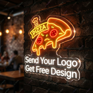 Letrero de Neón Personalizado con Logotipo, Letrero Luminoso de Neón <span class=keywords><strong>para</strong></span> Pizza, <span class=keywords><strong>para</strong></span> Restaurante, Tienda, Cafetería, Negocio, Decoración de Pared, <span class=keywords><strong>Publicidad</strong></span> y Marca - Product Image 1