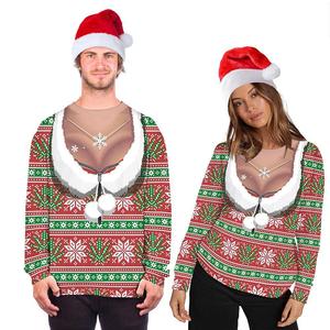 Bonne qualité Odm automne Couples originalité cadeau noir <span class=keywords><strong>pull</strong></span> à capuche Couple moche <span class=keywords><strong>pull</strong></span> <span class=keywords><strong>de</strong></span> <span class=keywords><strong>noël</strong></span> pour les femmes - Product Image 5