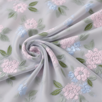 Production sur mesure ODM de dentelle brodée pour robe de bébé fille, dentelle en maille de coton en gros