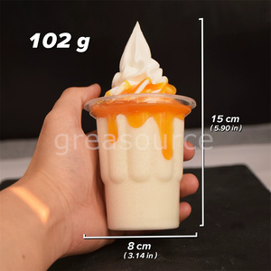 Modelo de simulación de helado de 8.3oz con forma de vórtice americano, hecho a mano de plástico, en varios colores, para decoración de tiendas de postres. - Product Image 6