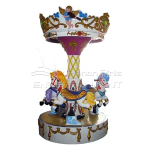 Professional Manufacturer Shopping Mall Amusement Park Kids Small Kiddie Rides Mini Carousel For Sale