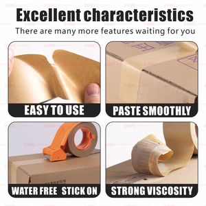 HWK Factory Custom ECOfriendly Recycled <strong>Tape</strong> Plastic-free Kraft Paper <strong>Tape</strong> Suitable for Carton 180 Days No Residue Biodegradable - Product Image 5