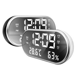 Reloj <span class=keywords><strong>Despertador</strong></span> Digital Electrónico Multifunción con Espejo LED, Pantalla de Temperatura y Humedad, Puerto USB Tipo-C, Función de Repetición, Venta al Por Mayor - Product Image 1