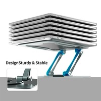 360 support d'ordinateur portable portable pliable rotatif hauteur réglable pivotant ordinateur portable en acier Riser s'adapte à tous les supports d'ordinateur portable ergonomiques