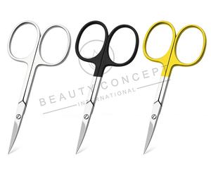 Ciseaux à cuticules extra fins de 10 cm en acier inoxydable à lames courbées pour droitiers, pour éliminer les cuticules mortes des ongles des mains et des pieds - Product Image 2