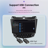 Radio dasbor mobil 2003 inci, Radio Android navigasi GPS Stereo mobil untuk Honda Accord 2007-10.1, perangkat Headunit dasbor layar terpisah 2 Din ganda