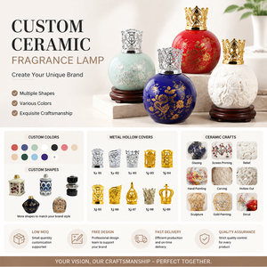 Lampe catalytique en céramique compatible avec la lampe à parfum aux huiles essentielles <span class=keywords><strong>Berger</strong></span>, purificateur d'air, arôme de rose, cadeau pour la maison et le bureau, logo OEM - Product Image 5