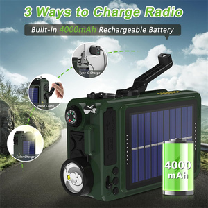 Multi-band noaa/AM/FM/SW xách tay có thể sạc lại quây Receiver với SOS báo động không dây chữ số Retro Loa - Product Image 5