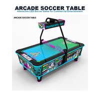 Table de jeu de hockey sur air de football à monnayeur pour 2 joueurs avec lumières LED, garantie 1 an, version anglaise, pour centre de divertissement