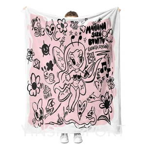 YINSH Karol G Bichota Peso Pluma Qlona personnalisé en gros plus récent Sublimation polaire voyage jeter couverture imprimé flanelle couverture - Product Image 3