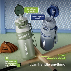 Nouvelle gourde isotherme portable en acier inoxydable, style sport-casual, anti-fuite, avec paille, pour le camping, maintient au chaud 6-12 heures - Product Image 4