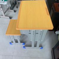 Ensemble de bureaux et chaises d'étude pour étudiants à hauteur réglable, robustes et durables, bureaux et chaises d'école à double niveau