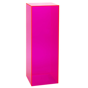 Colonna Espositiva Alta in Acrilico Bianco e Nero, Piedistallo per Sculture, Torre per Fiori da Matrimonio in Vetro Organico - Product Image 4