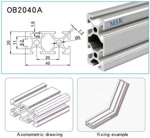 Cina OB2040A profilo industriale in alluminio estruso <span class=keywords><strong>serie</strong></span> 20 per trasportatori/banco di lavoro/catena di montaggio #8011 - Product Image 6