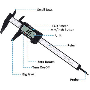 Calibrador Digital Electrónico <span class=keywords><strong>de</strong></span> Precisión con Conversión <span class=keywords><strong>de</strong></span> Fracciones, 0-6 Pulgadas, 150 mm - Product Image 4