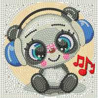 Kits de peinture diamant mosaïque pour enfants de style dessin animé 100% diamants complets cadre respectueux de l'environnement inclus-dessins d'animaux mignons