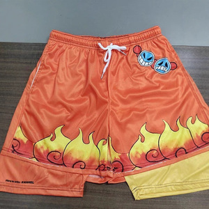 Pantalones Cortos Deportivos Casuales Impermeables al por Mayor para Adultos, Doble Capa, Cintura Elástica, Diseño Sublimado para Entrenamiento Activo y Running - Product Image 1