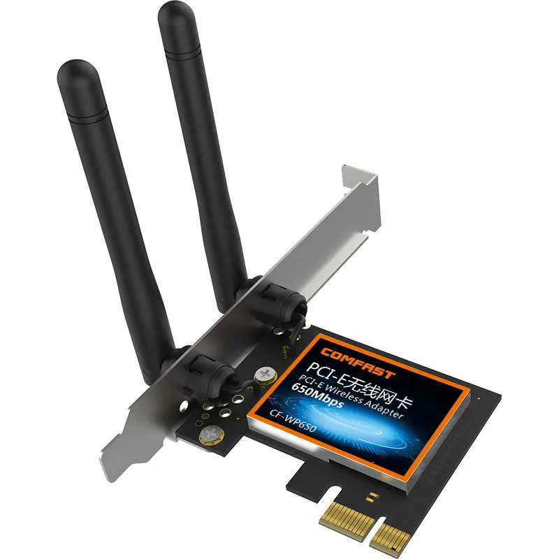 Comfast Dual Band 2.4/5Ghz WiFi PCI-E ağ kartı 650Mbps bilgisayar masaüstü kablosuz adaptör CF-WP650