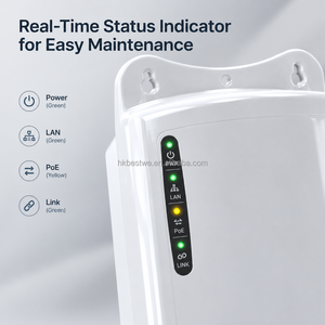 Outdoor Wall Mount Gigabit Waterproof PoE Extender 1 in 4 Out IEEE802.3AF/AT/BT PoE Repeater for IP <b>Camera</b> Network Extension - Product Image 5