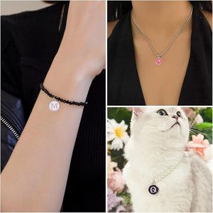 Colgantes de letras 2026, dijes de esmalte de doble cara con iniciales del alfabeto para joyería DIY, collares, pulseras, pendientes, venta al por mayor - Product Image 5