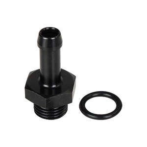 Adaptador de línea de combustible de aleación de aluminio, rosca externa 6AN a conector de manguera 5/16, negro, para modificación de automóviles - Product Image 3
