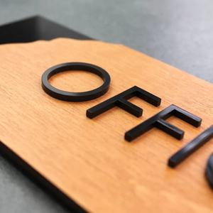 <strong>Personalised</strong> <strong>Wooden</strong> Acrylic Door <strong>Sign</strong> Location Signage Custom Wall Room Name Plate Office Apartment Hotel Signage Direction <strong>Sign</strong> - Product Image 2